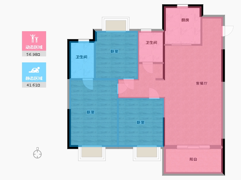 江西省-抚州市-金科世茂锦凌府-90.00-户型库-动静分区