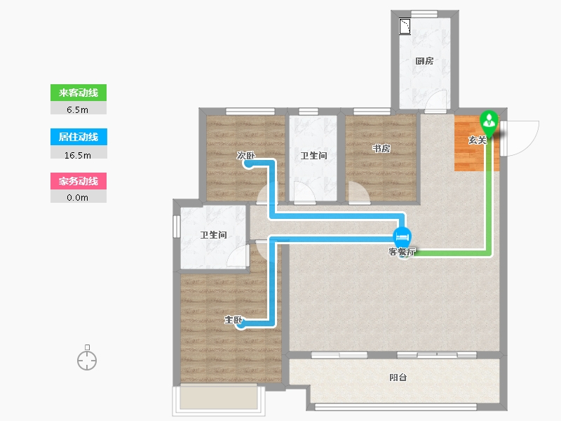 安徽省-滁州市-文一桃李春风-93.79-户型库-动静线