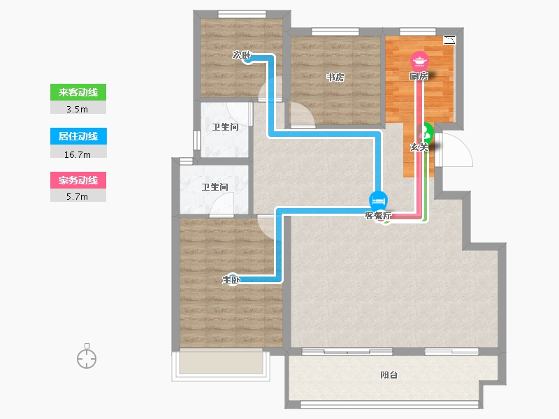 安徽省-滁州市-文一桃李春风-101.99-户型库-动静线