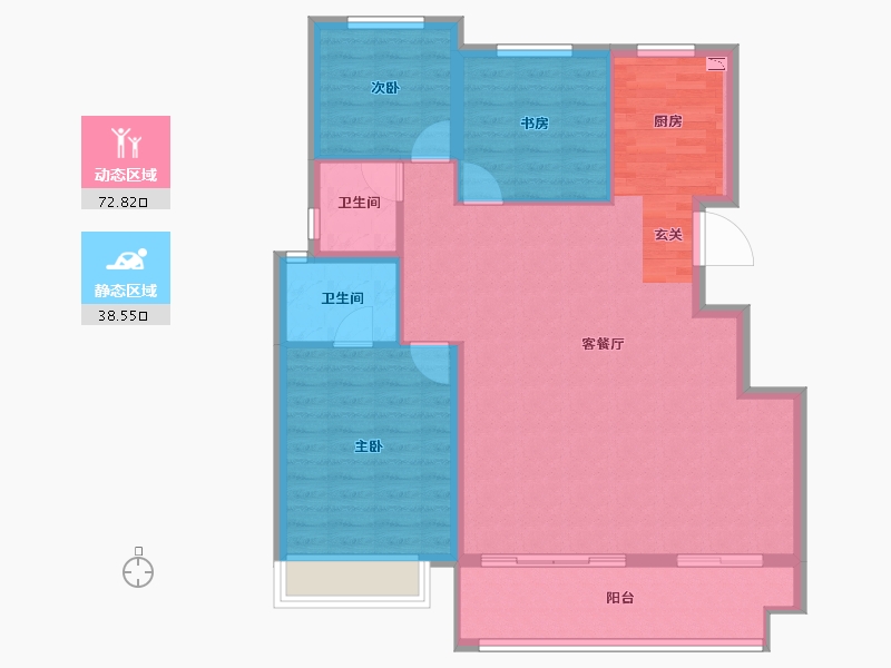 安徽省-滁州市-文一桃李春风-101.99-户型库-动静分区