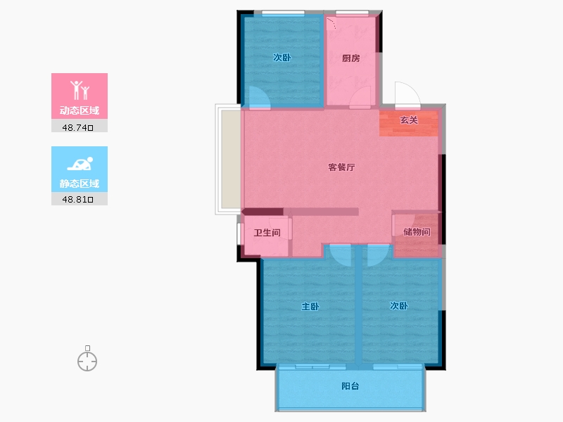 安徽省-滁州市-明发水韵桃源-88.00-户型库-动静分区