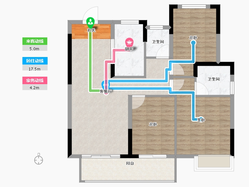 安徽省-滁州市-明发水韵桃源-94.00-户型库-动静线