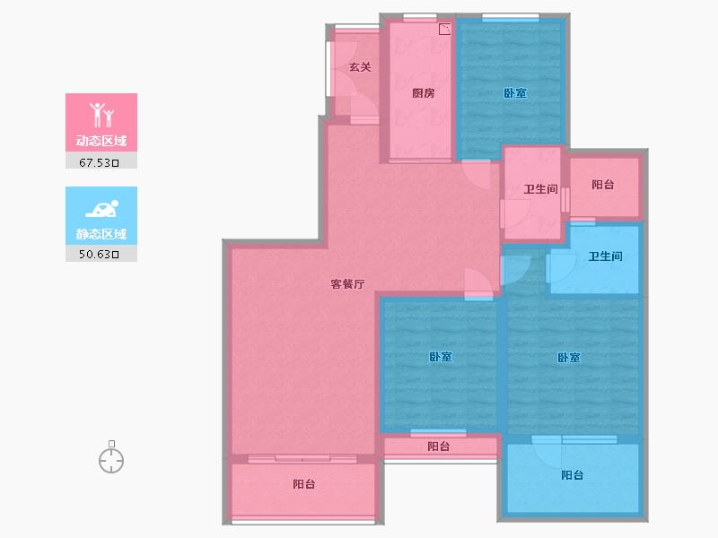 浙江省-湖州市-湖州恒大悦珑湾-104.00-户型库-动静分区