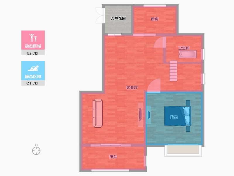 江苏省-淮安市-富冠铂樾府-101.60-户型库-动静分区