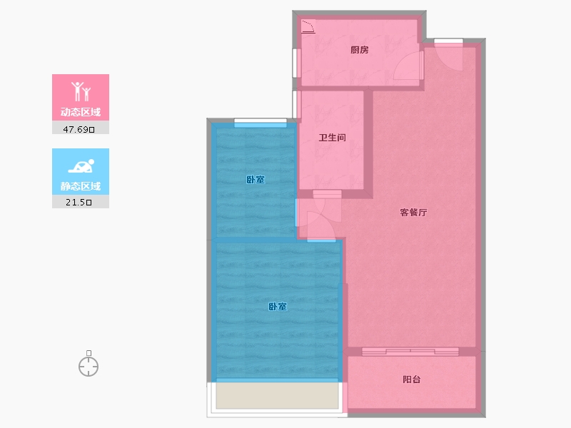 浙江省-湖州市-湖州恒大悦珑湾-62.00-户型库-动静分区