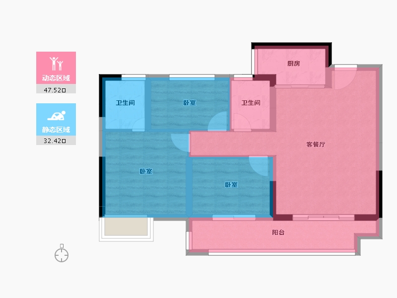 福建省-莆田市-大唐三盛国韵世家三期-71.10-户型库-动静分区