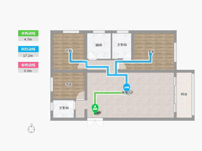 甘肃省-兰州市-众邦金水湾1号院-91.96-户型库-动静线