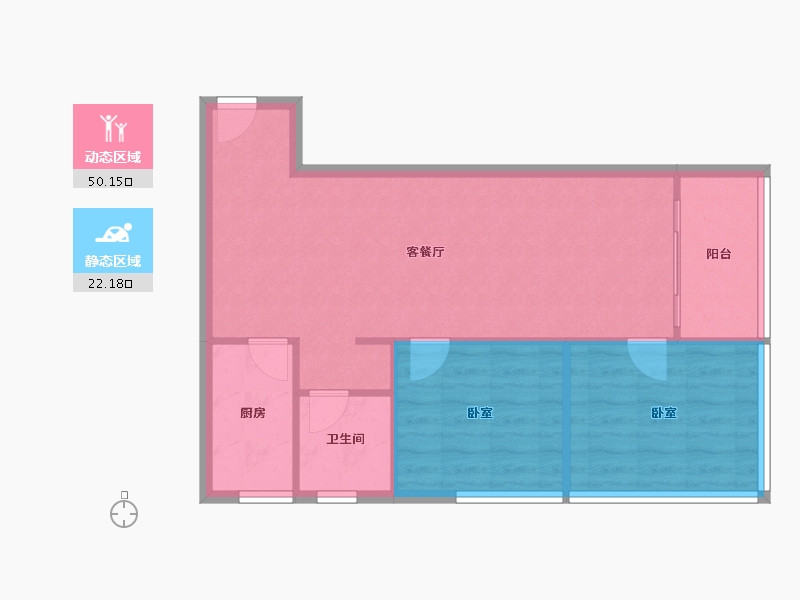 福建省-福州市-世茂福晟·华威钱隆奥体城-66.01-户型库-动静分区