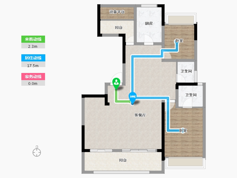 安徽省-合肥市-高速·时代公馆-114.00-户型库-动静线