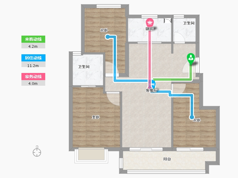 安徽省-合肥市-禹洲林海天城-84.00-户型库-动静线