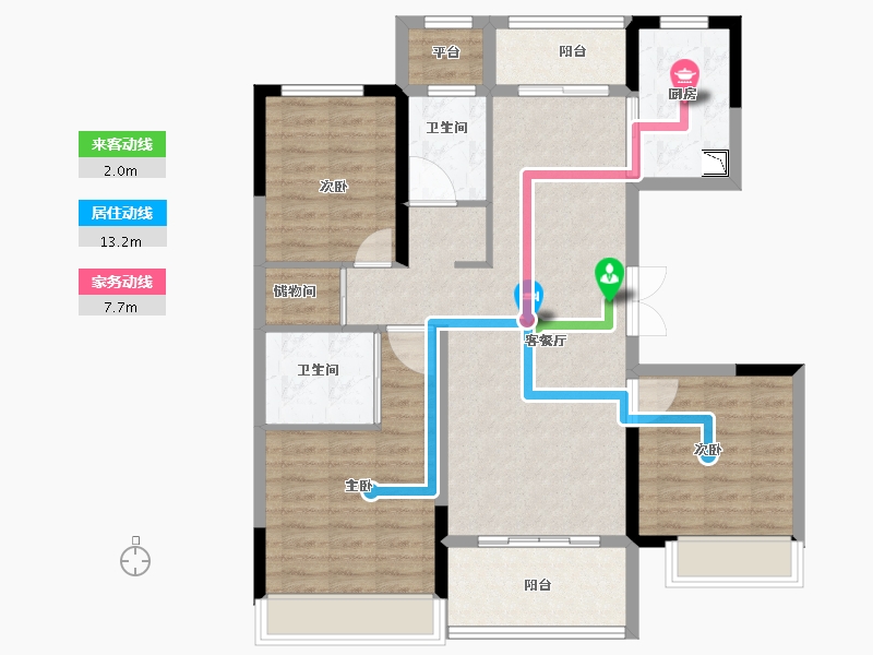 江苏省-徐州市-东方兰园-99.01-户型库-动静线