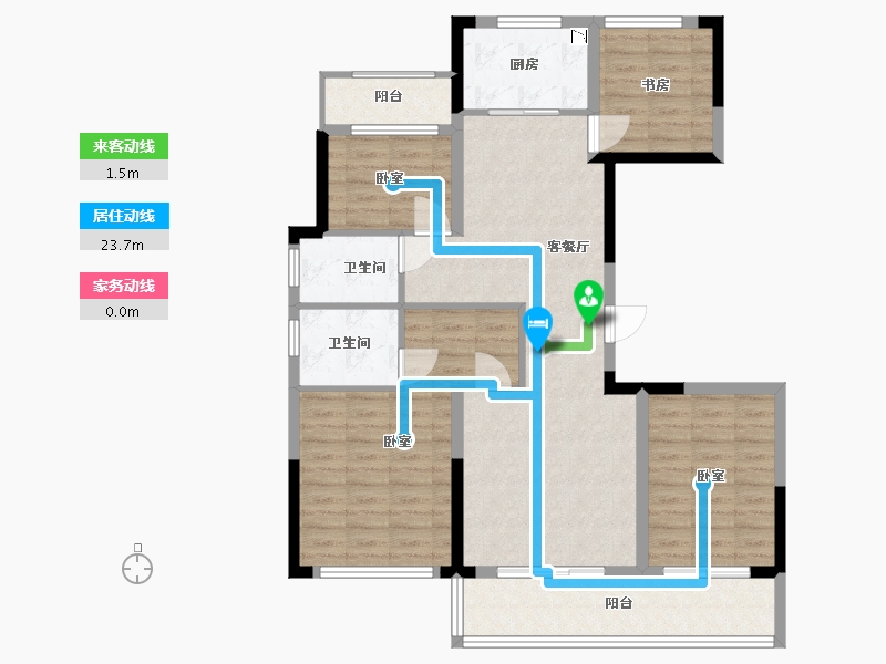 浙江省-宁波市-时代·璟悦府-104.00-户型库-动静线