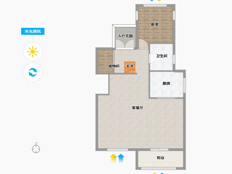 浙江省-宁波市-万年卡美丽亚-120.00-户型库-采光通风