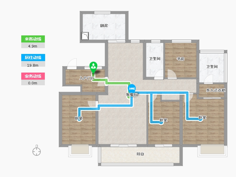 浙江省-宁波市-雅戈尔新长岛-117.15-户型库-动静线