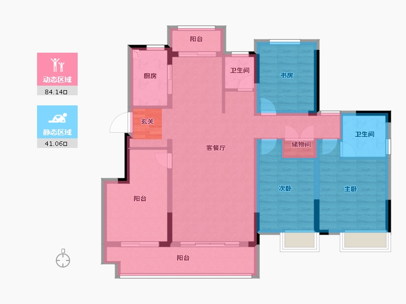 安徽省-滁州市-明发水韵桃源-112.00-户型库-动静分区