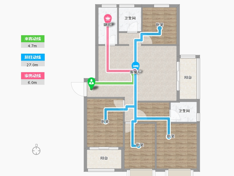 福建省-福州市-马尾正荣财富中心-105.00-户型库-动静线