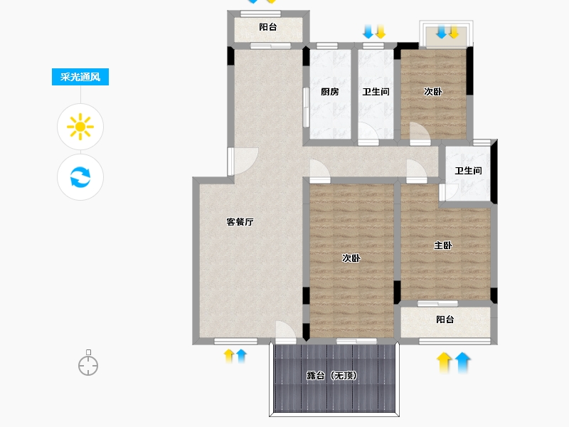 江西省-南昌市-磨盘山8号-114.44-户型库-采光通风