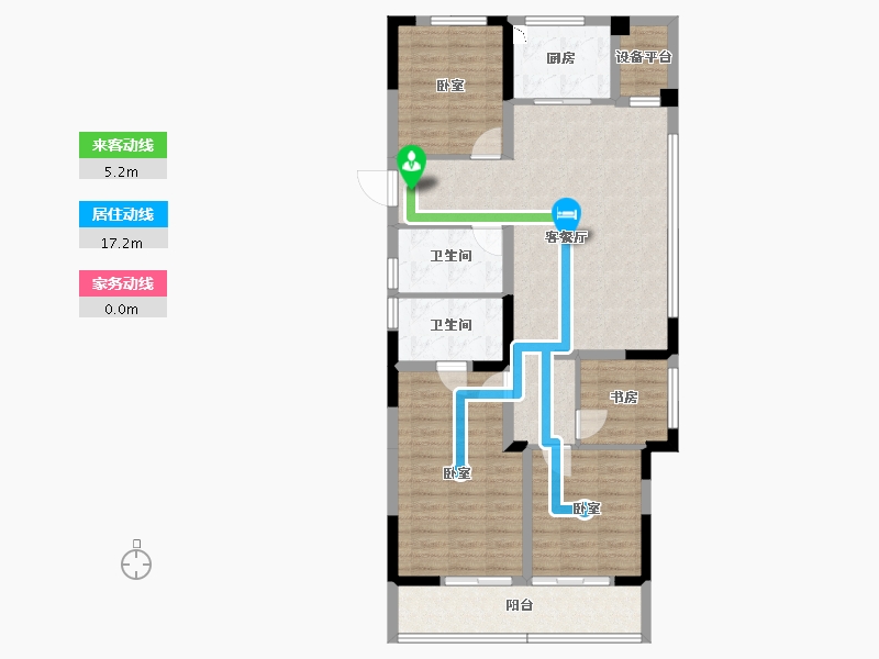 浙江省-金华市-义乌壹号院-101.46-户型库-动静线