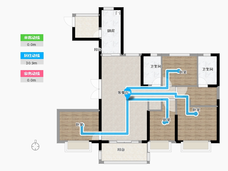 浙江省-绍兴市-嵊州恒大越府-114.00-户型库-动静线