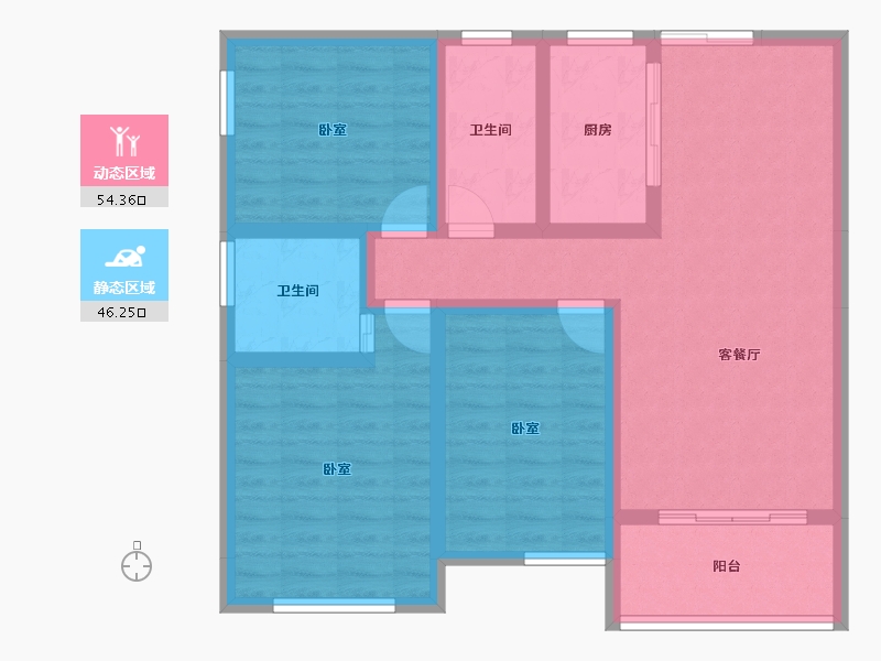 广西壮族自治区-玉林市-盛世翰林杏林居-89.15-户型库-动静分区