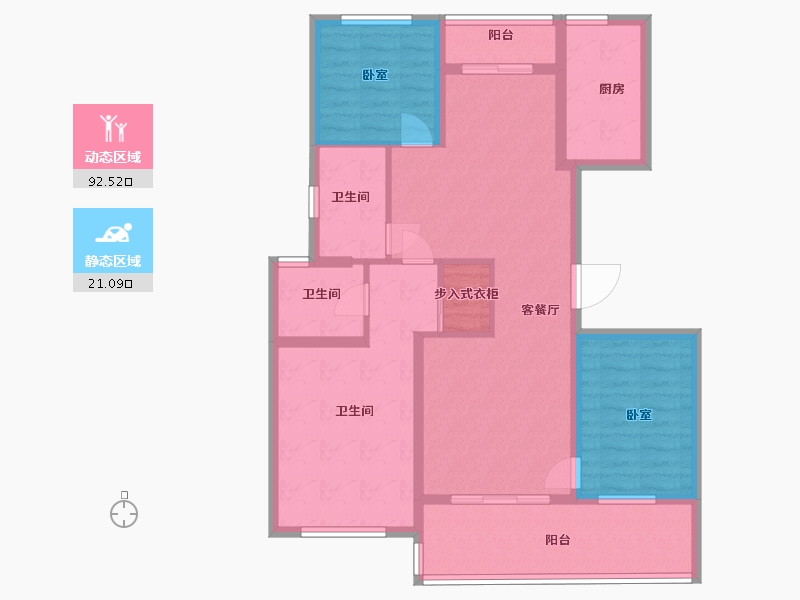 浙江省-绍兴市-大族阿里山庄-101.00-户型库-动静分区