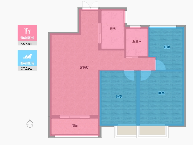 浙江省-绍兴市-大族阿里山庄-79.15-户型库-动静分区