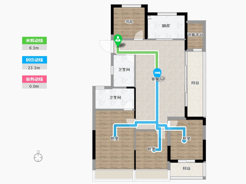 浙江省-金华市-义乌壹号院-114.28-户型库-动静线