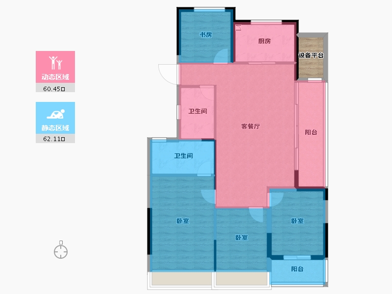 浙江省-金华市-义乌壹号院-114.28-户型库-动静分区