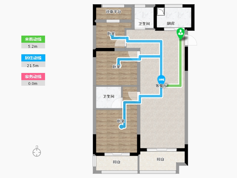 浙江省-湖州市-中建投悦湖名城-91.58-户型库-动静线