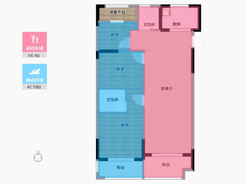 浙江省-湖州市-中建投悦湖名城-91.58-户型库-动静分区