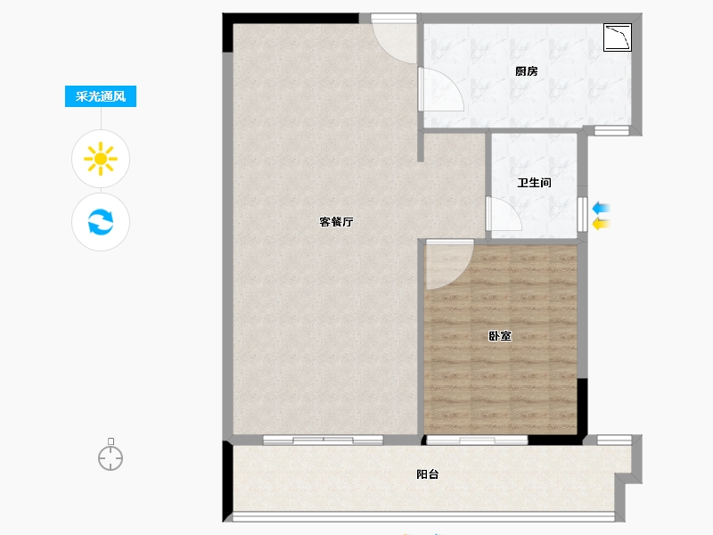 福建省-莆田市-皇冠花园-102.30-户型库-采光通风