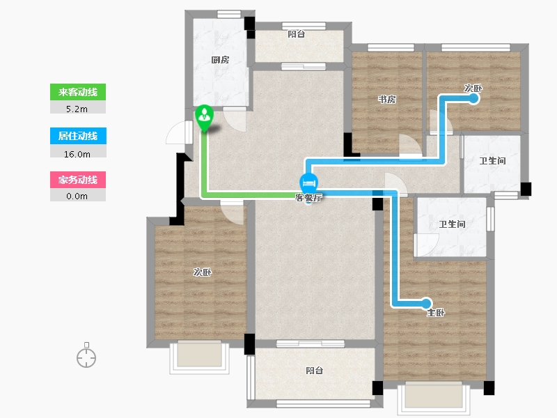 江西省-九江市-御景东方-104.00-户型库-动静线