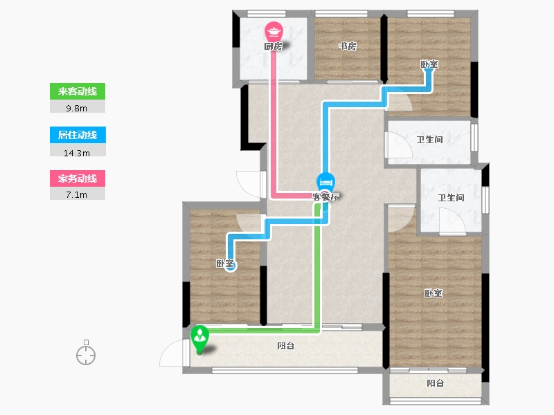 福建省-福州市-香開長龍-116.01-户型库-动静线