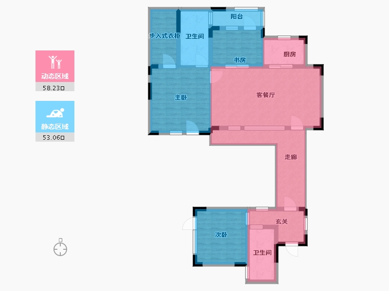 江西省-九江市-绿城庐山桃李春风-98.79-户型库-动静分区