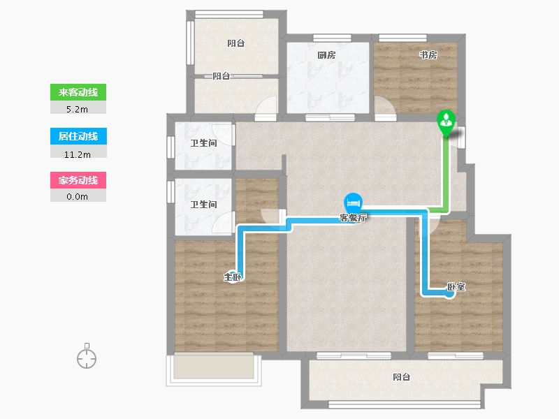 安徽省-六安市-合肥孔雀城-93.59-户型库-动静线