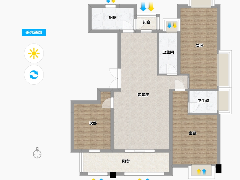 江西省-九江市-富润城-99.23-户型库-采光通风