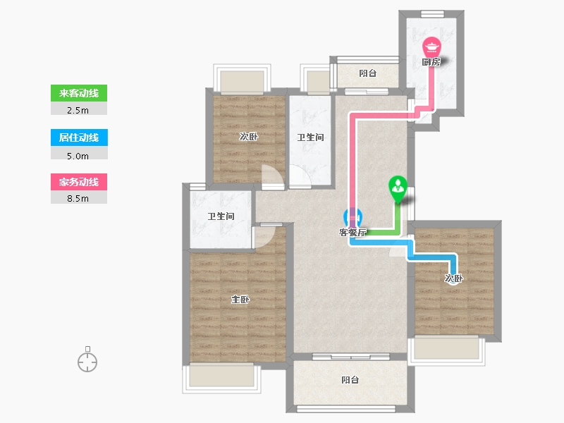 江西省-九江市-富润城-88.99-户型库-动静线