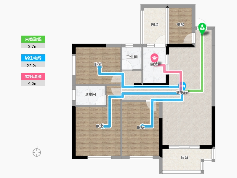 广西壮族自治区-玉林市-远辰世客城-96.11-户型库-动静线