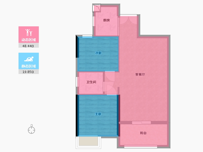 江西省-南昌市-华达金沙逸城-61.50-户型库-动静分区