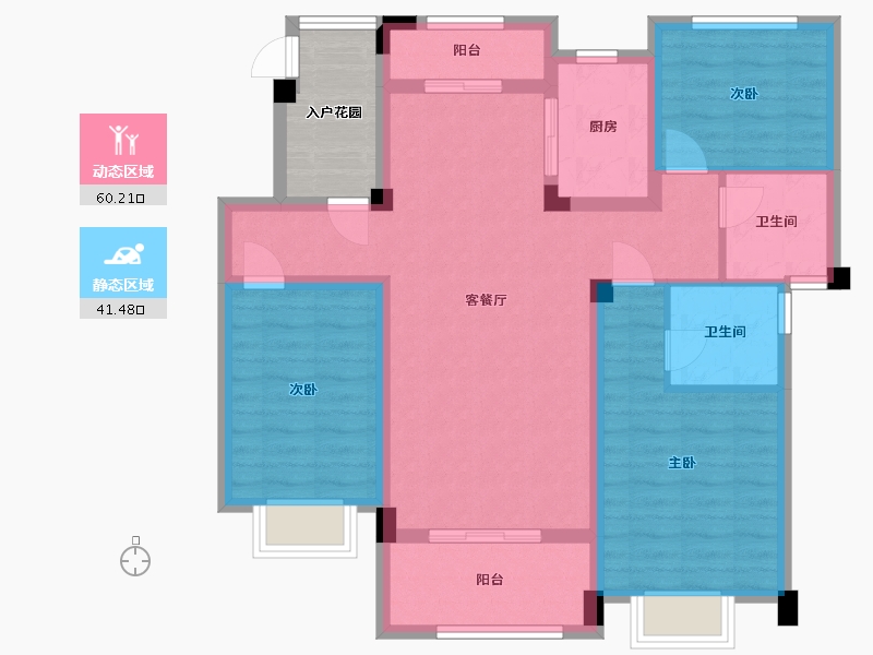 江西省-九江市-御景东方-95.20-户型库-动静分区