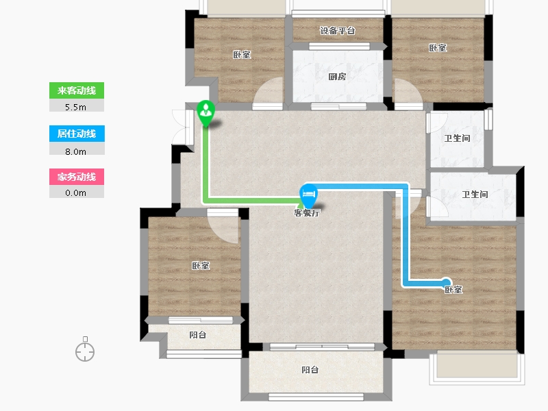 安徽省-合肥市-合肥奥园城市天地-102.00-户型库-动静线