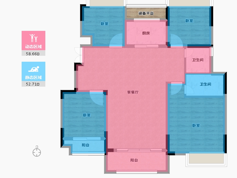 安徽省-合肥市-合肥奥园城市天地-102.00-户型库-动静分区