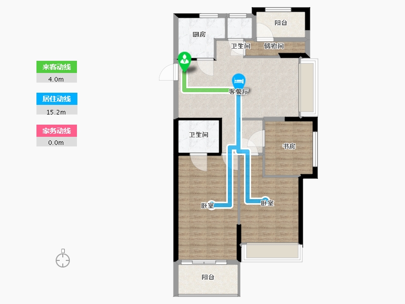 浙江省-温州市-都会传奇-94.00-户型库-动静线