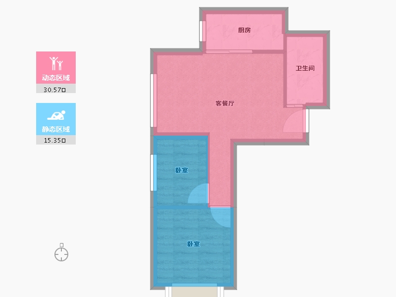 新疆维吾尔自治区-乌鲁木齐市-香缇苑-40.62-户型库-动静分区