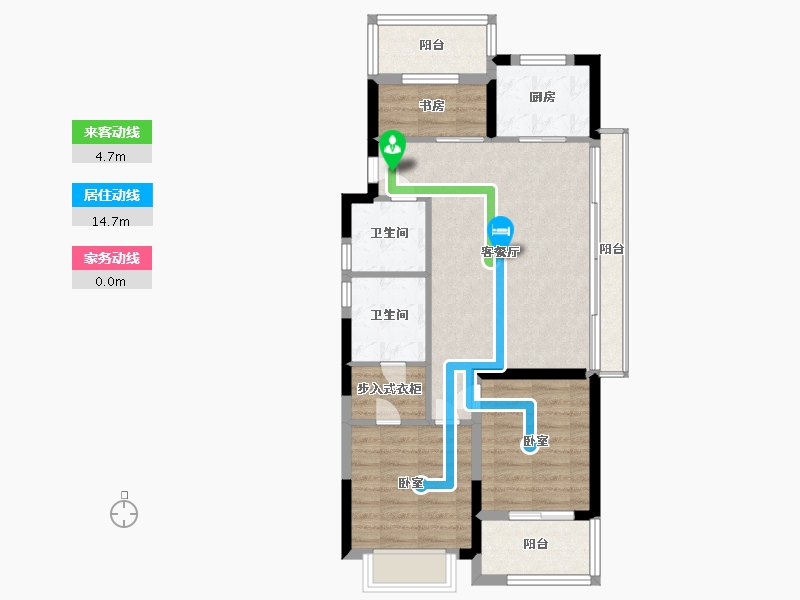 浙江省-宁波市-祥生光明金麟府-75.99-户型库-动静线