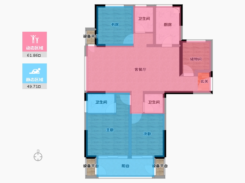 江苏省-常州市-新城和昱-102.28-户型库-动静分区