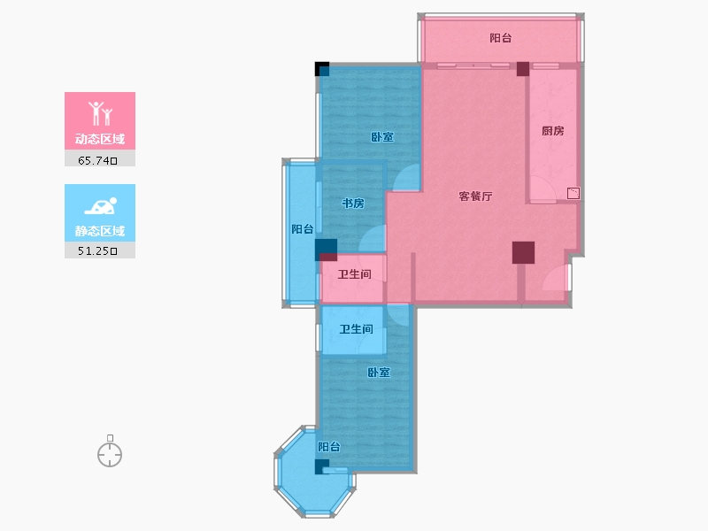 福建省-莆田市-皇冠花园-104.01-户型库-动静分区