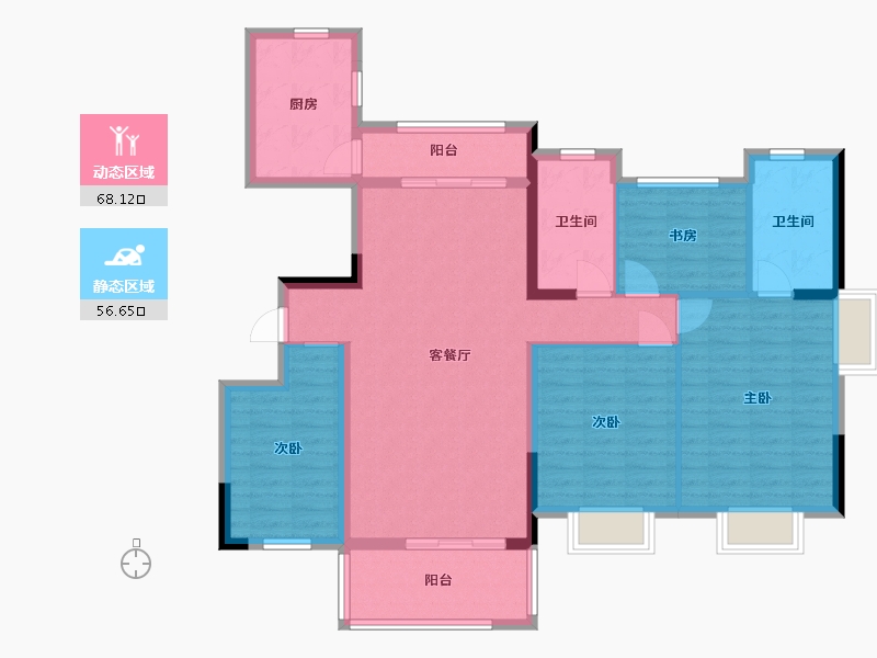 江西省-九江市-御景东方-112.01-户型库-动静分区