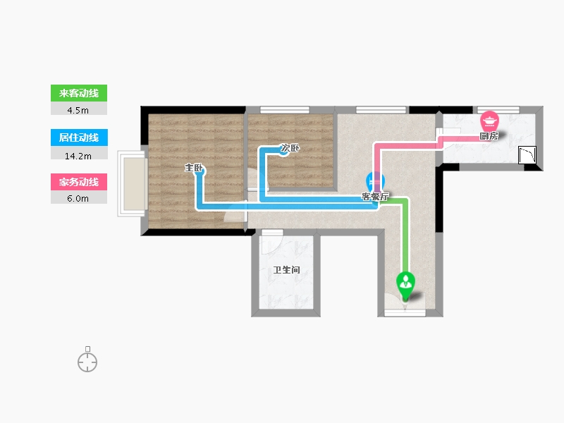 甘肃省-兰州市-陇青公寓-58.00-户型库-动静线