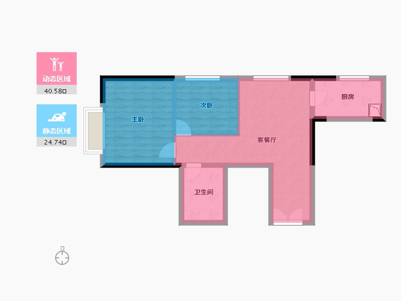 甘肃省-兰州市-陇青公寓-58.00-户型库-动静分区